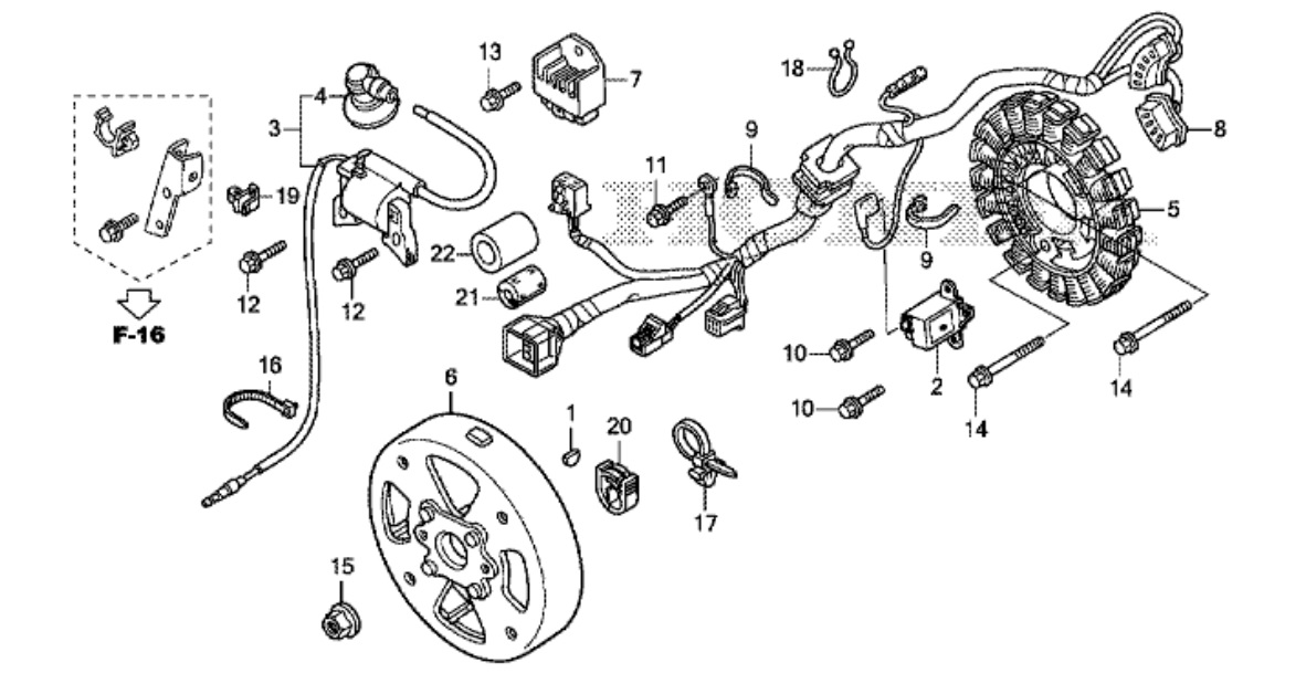 Обмотка генератора HONDA EU22i